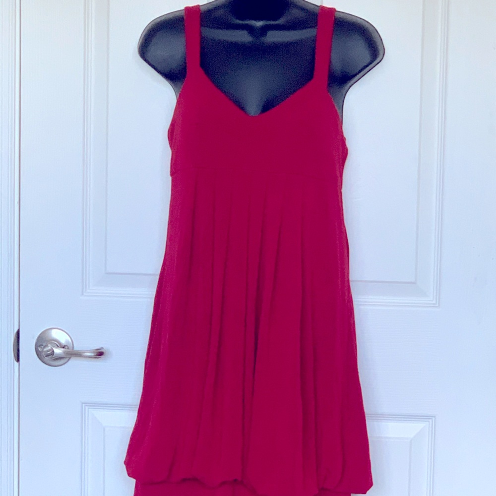 Red Knitted Tank Dress